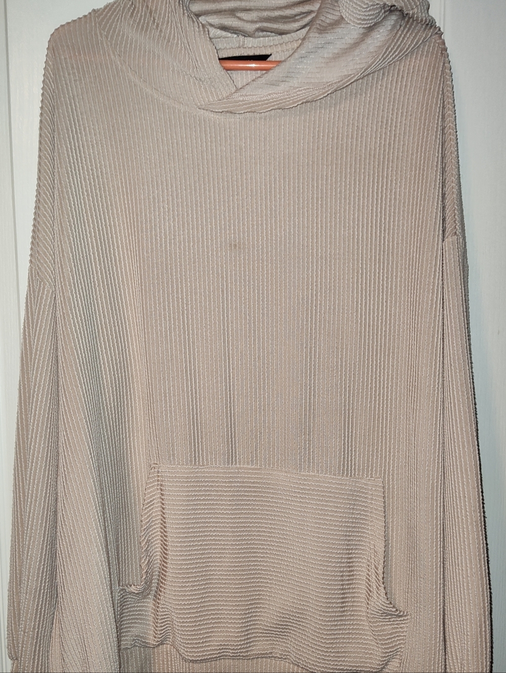 Dokotoo XL Women’s Apricot Ribbed Hoodie Sweater